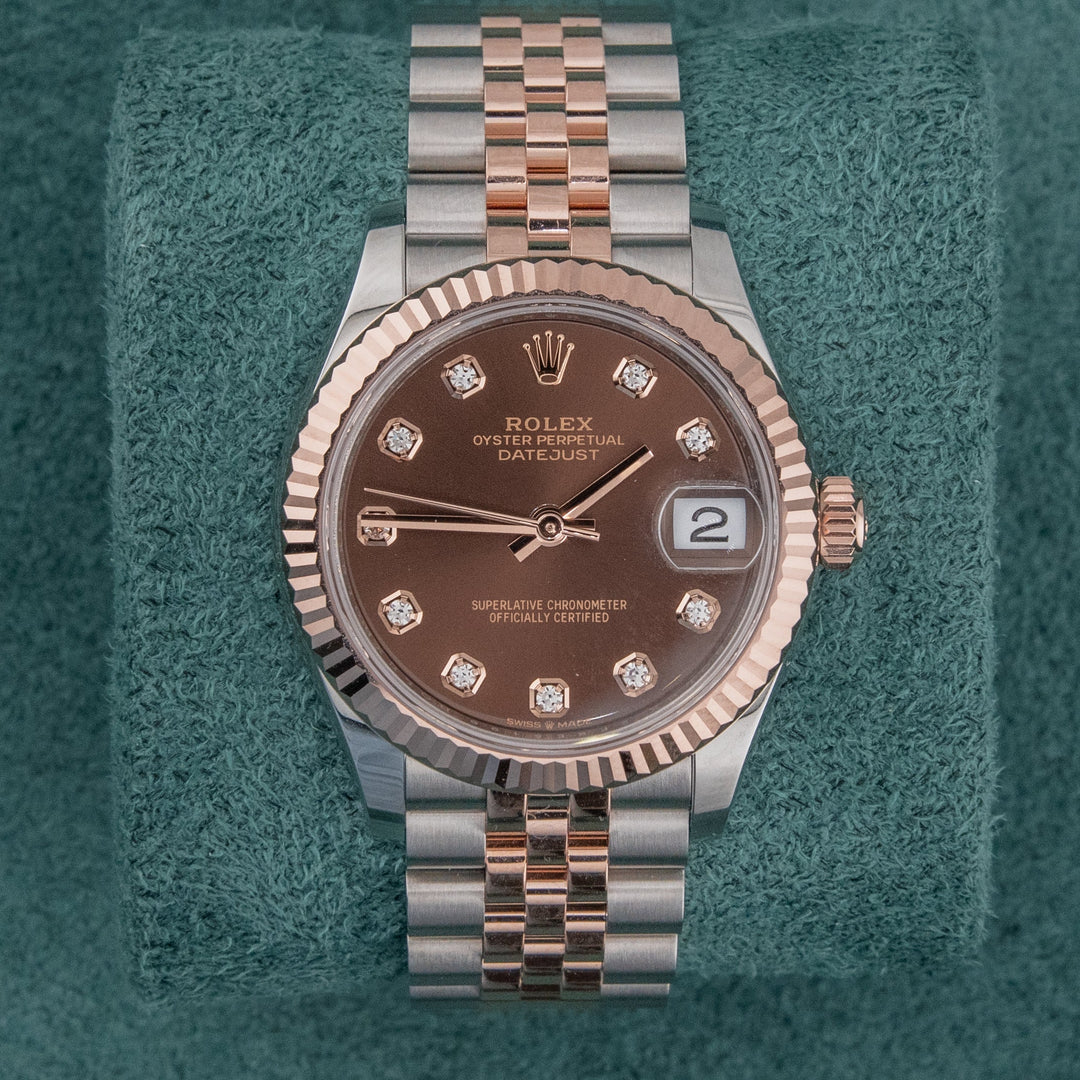 Rolex Lady-Datejust Chocolate Dial 31mm in Everose Rolesor Ref. 278271